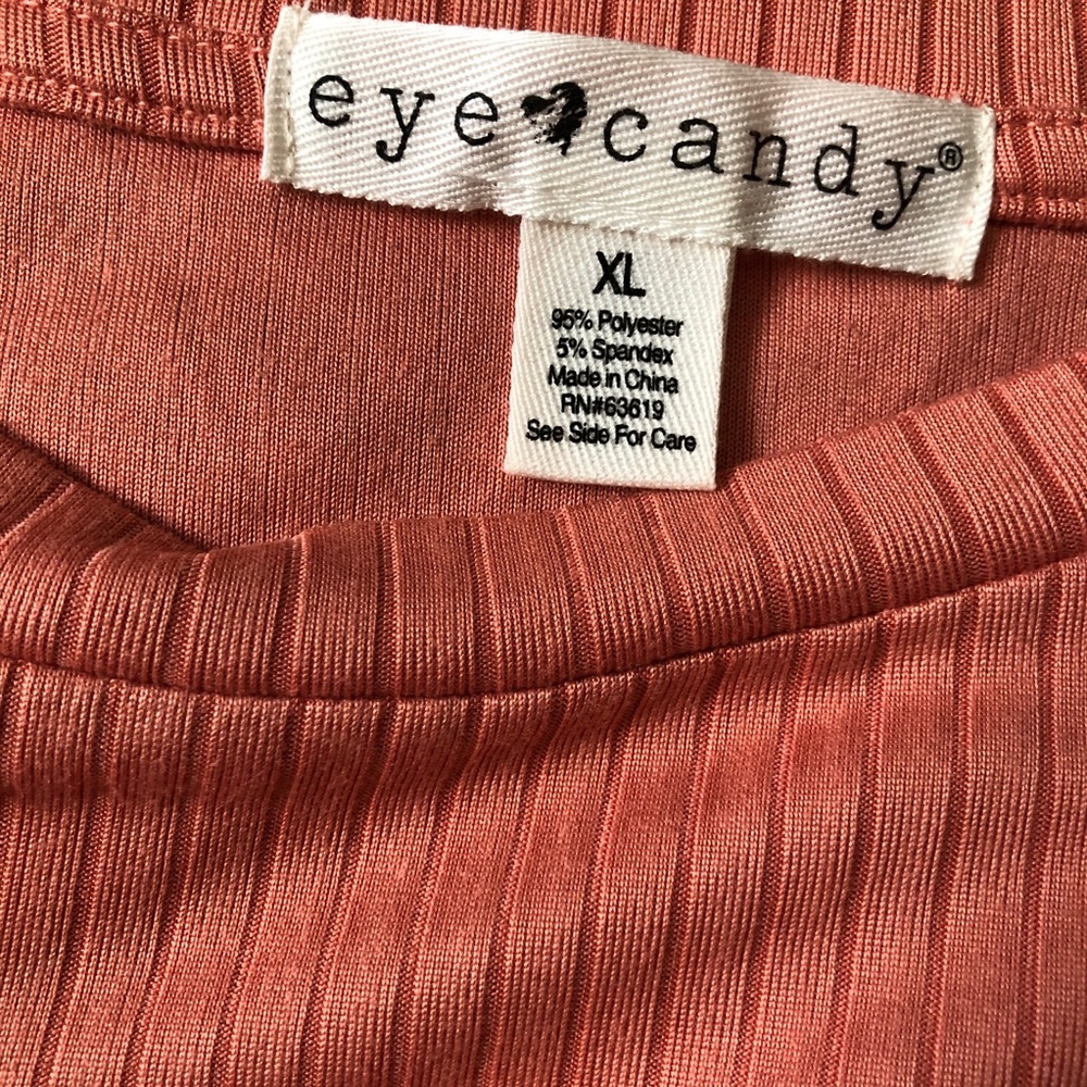 Eye Candy Kali Puff Sleeved Rib Top - Picture 4 of 5